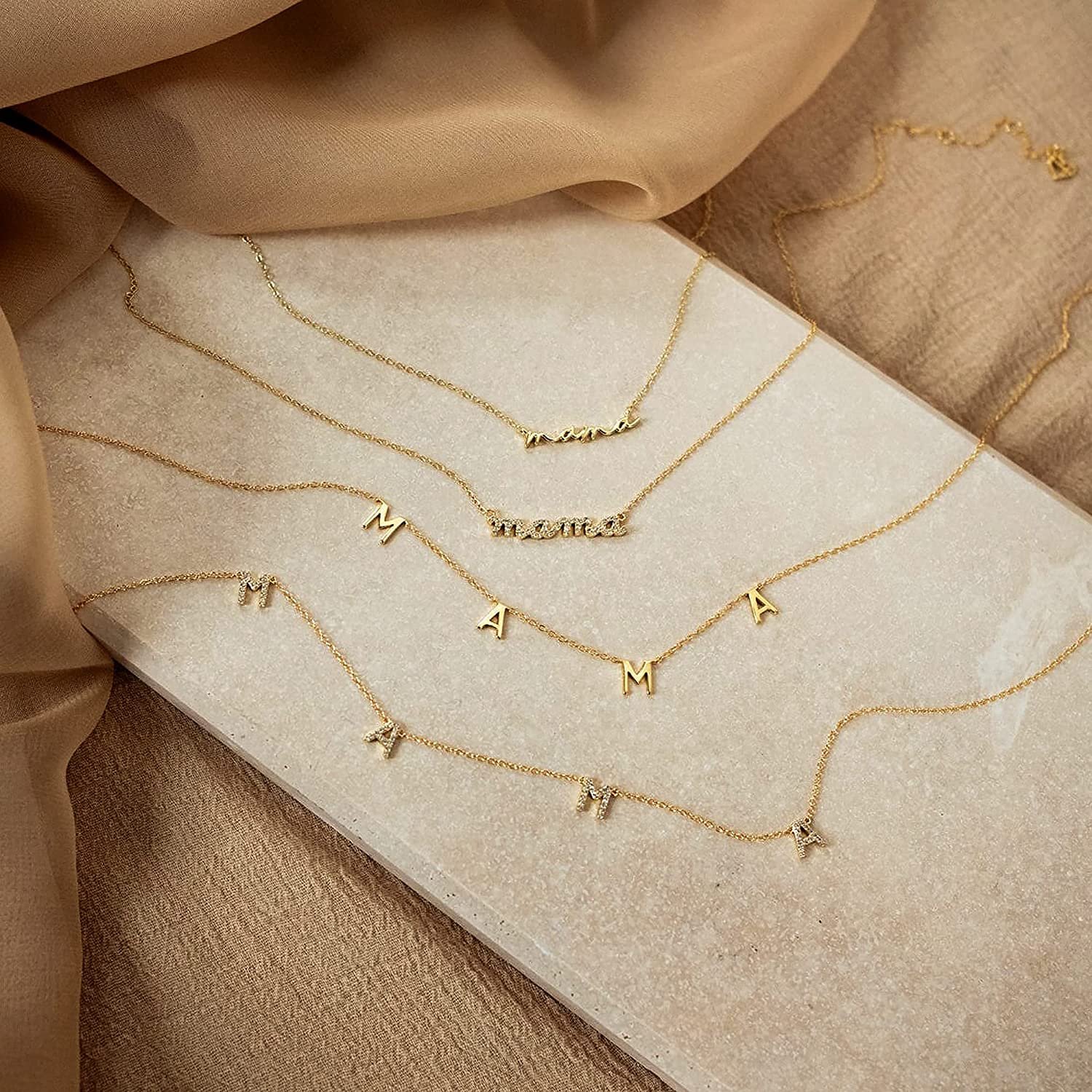 Initial Letter Necklace 18K Gold - قلادة تشوكر أنيقة من GD بالجملة،