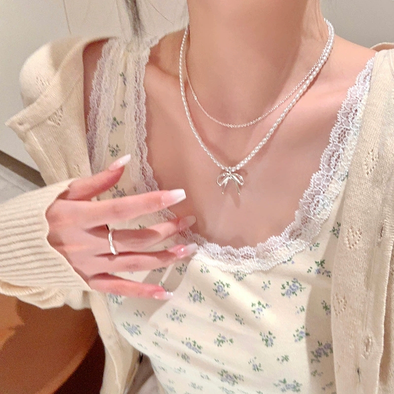 Layered Pendant Necklace Aesthetic - قلادة عصرية بتصميم عتيق على شكل