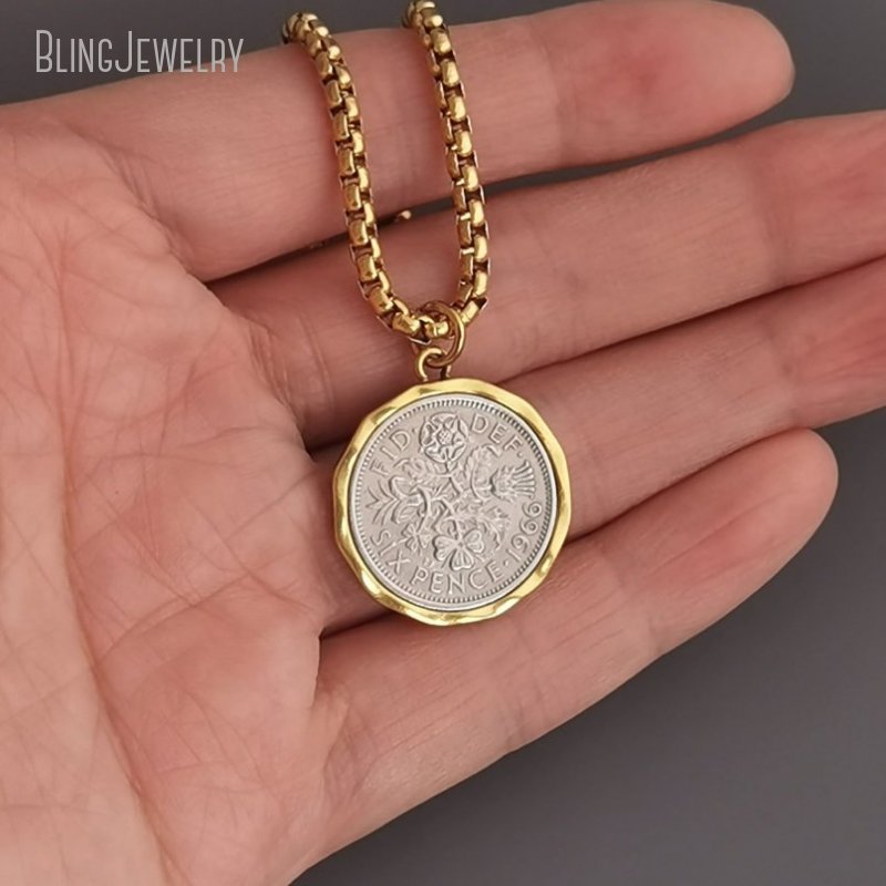 Cross Pendant Necklace Gold - 10 قطعة صندوق من الفولاذ المقاوم