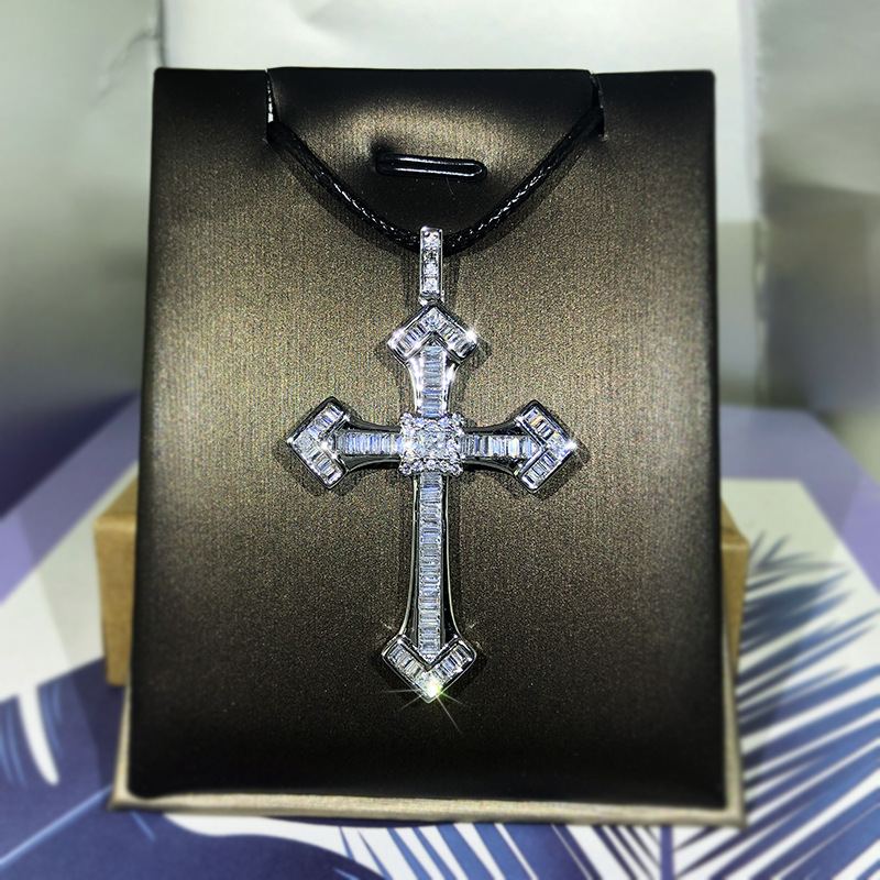 925 Sterling Silver Chain Necklace Men - 925 فضة غرامة الأبيض الزركون الرجال