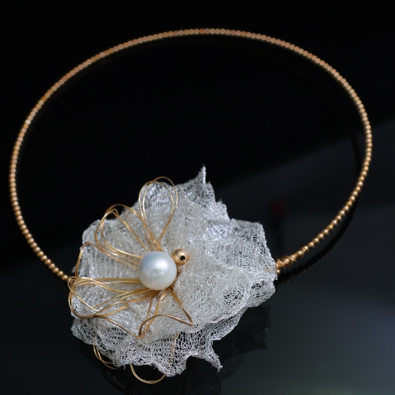 Pearl Choker Necklace Vintage - SGARIT أزياء المرأة خمر K الذهب