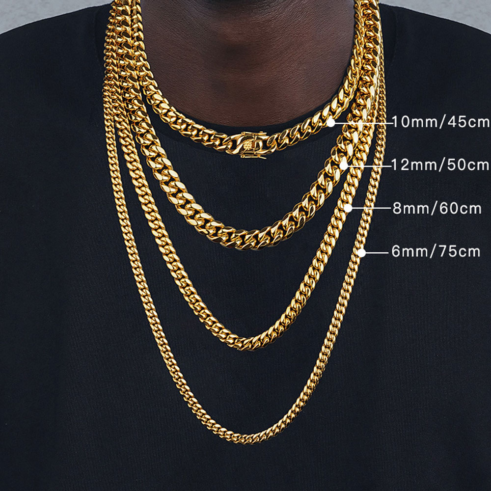 Cuban Link Chain 12Mm - 6 مللي متر/8 مللي متر/10 مللي
