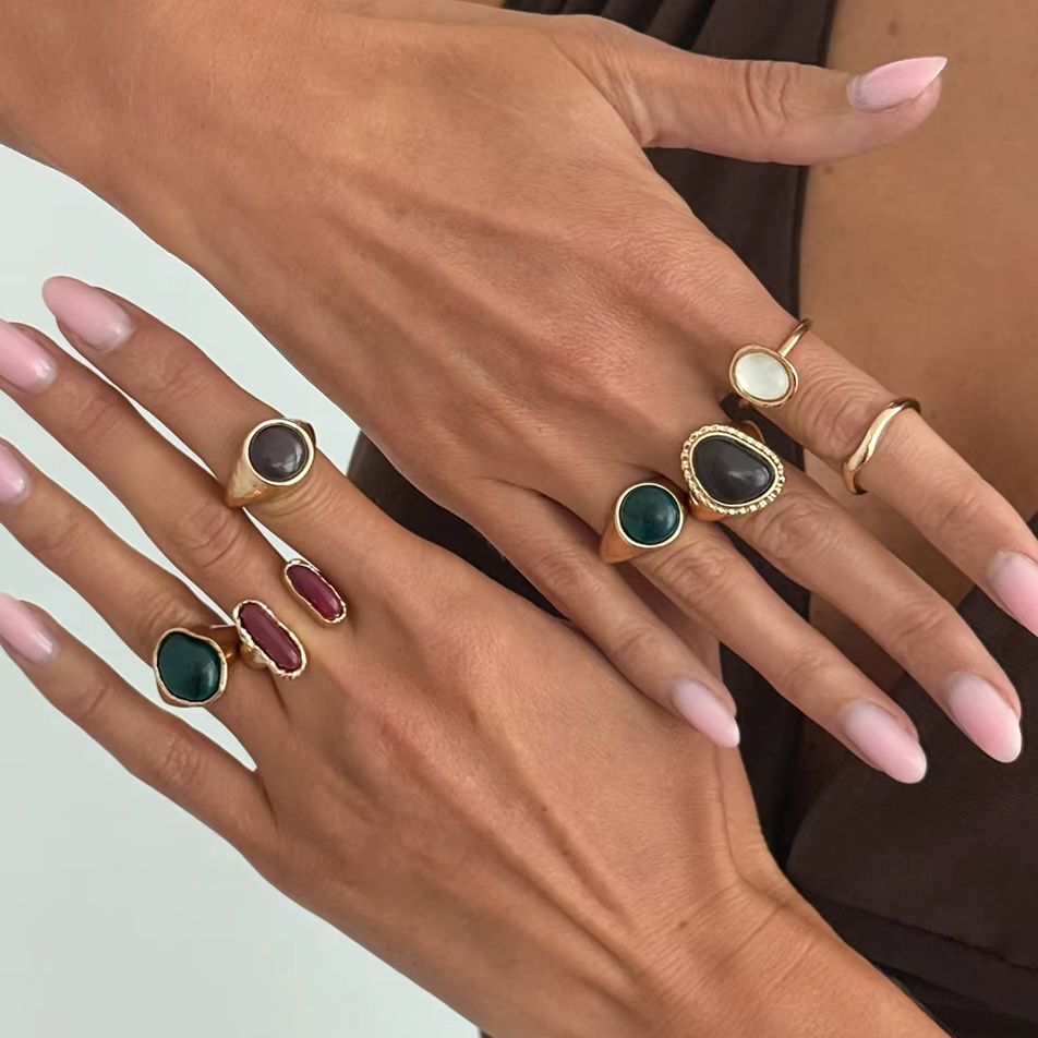 Vintage Punk Knuckle Rings Set - إنجسايت.زد مجموعة من 7 قطع خواتم