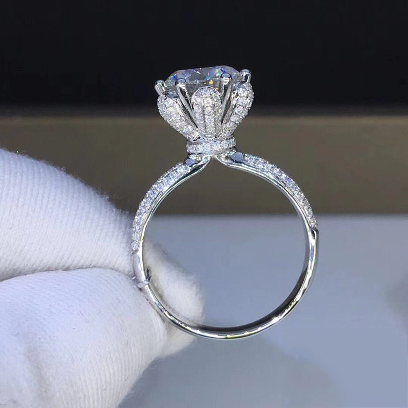 Moissanite Engagement Ring 1 Carat - خاتم مورجانايت بدرجة نقاء VVS1 مع