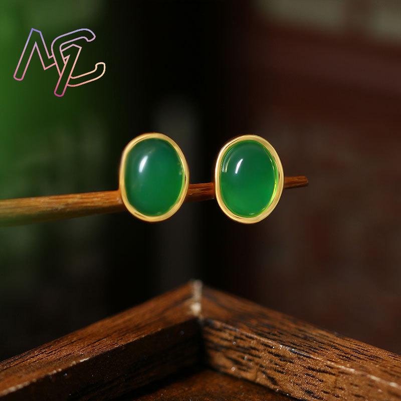 الأخضر الطبيعي اليشم أقراط الت - مراجعة Earrings وسعره