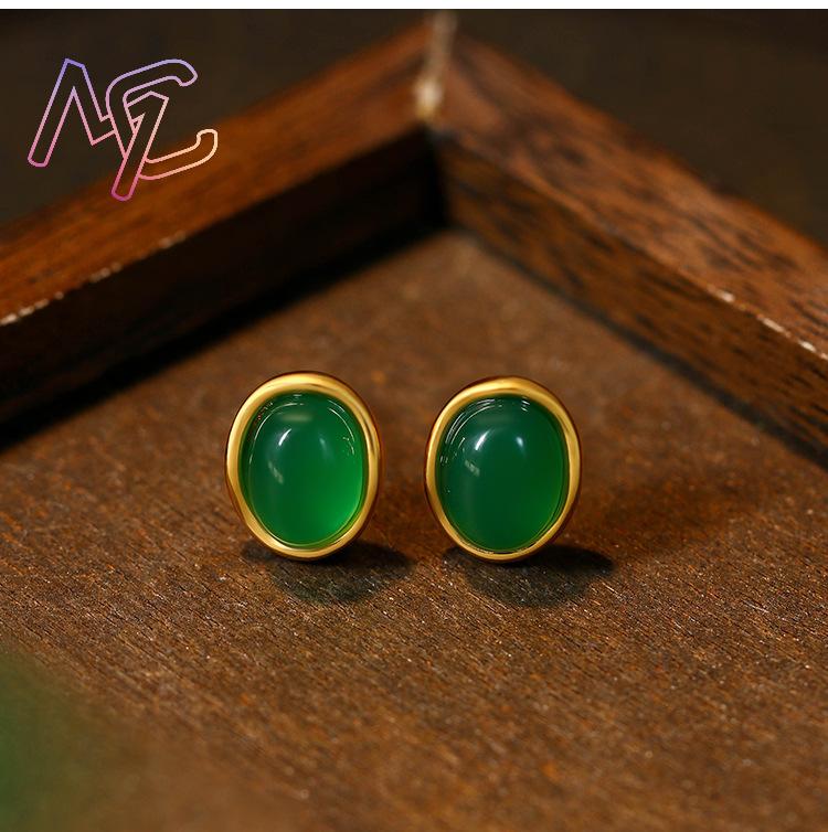 الأخضر الطبيعي اليشم أقراط الت - مراجعة Earrings وسعره