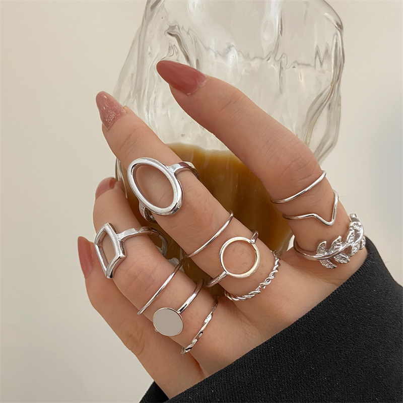 خرز معدني الشرير الدائري مجموع - مراجعة Vintage Punk Knuckle Rings Set وسعره