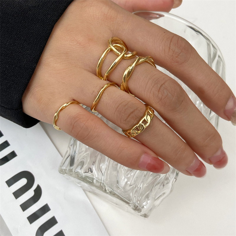 خرز معدني الشرير الدائري مجموع - مراجعة Vintage Punk Knuckle Rings Set وسعره