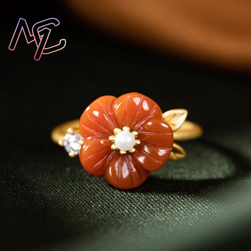 الأحمر الطبيعي اليشم زهرة خوات - مراجعة Rings وسعره