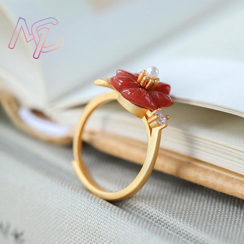 الأحمر الطبيعي اليشم زهرة خوات - مراجعة Rings وسعره
