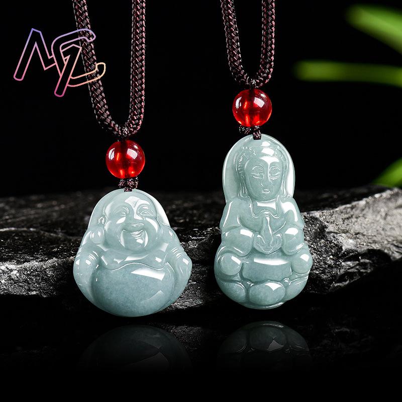 ميانمار الجاديت قوانيين بوذا ق - مراجعة Necklaces وسعره