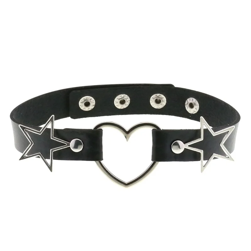 Decopunk الشرير بولي Leather ا - مراجعة Goth Punk Spike Choker وسعره