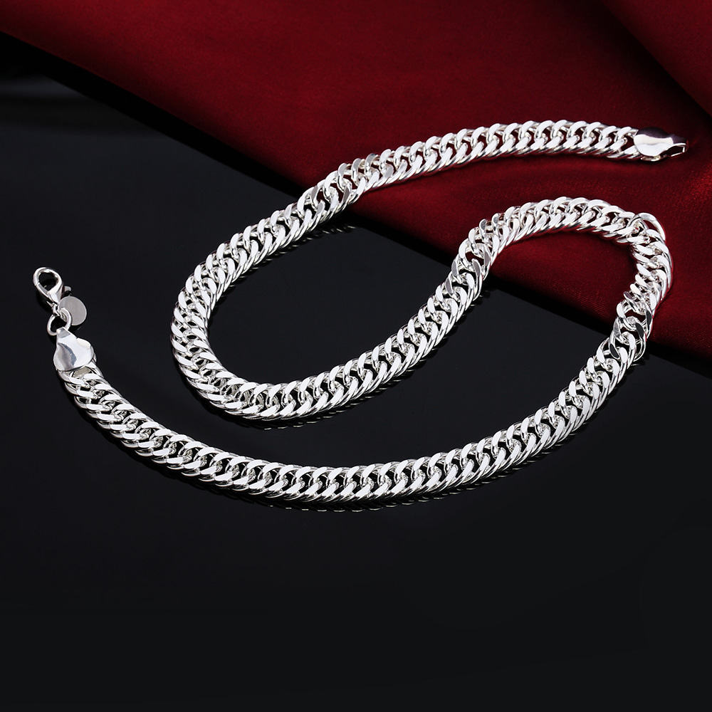 جديد 925 فضة 20/22/24 بوصة 6 م - مراجعة Cuban Link Chain 12Mm وسعره
