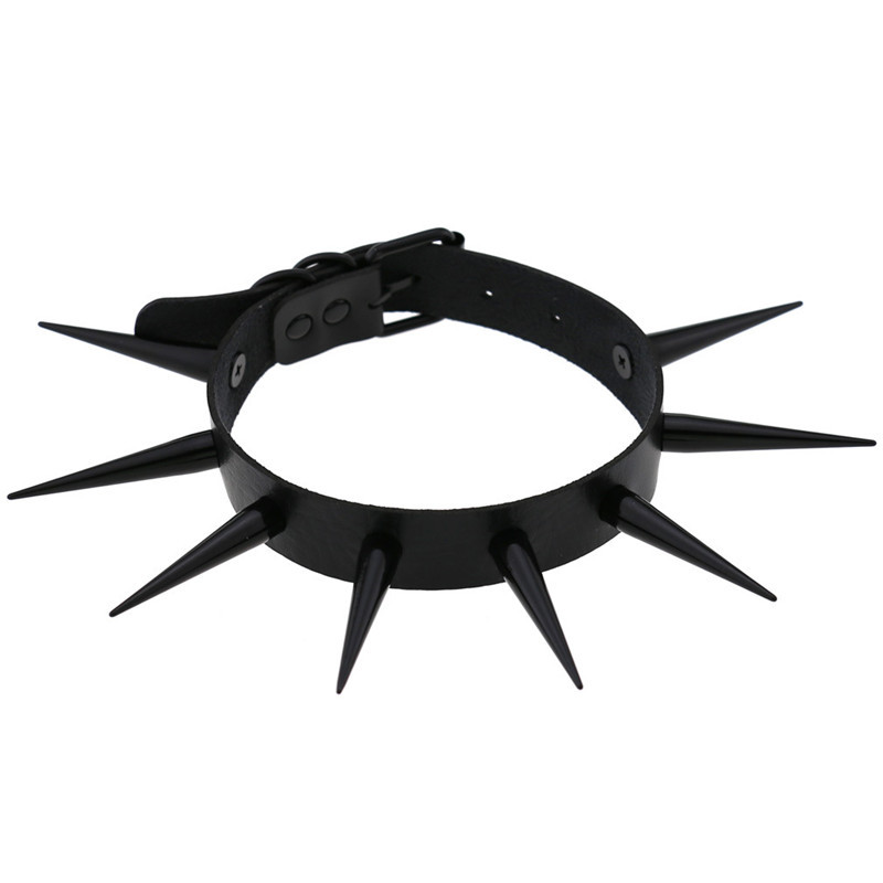 أحمر طويل سبايك المختنق الشرير - مراجعة Goth Punk Spike Choker وسعره