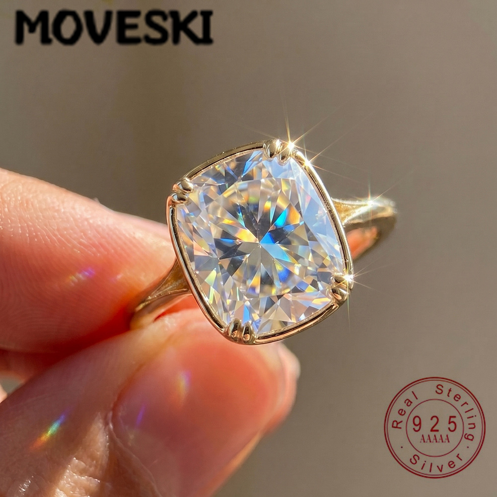 خاتم من الفضة الإسترلينية عيار - مراجعة Moissanite Engagement Ring 1 Carat وسعره