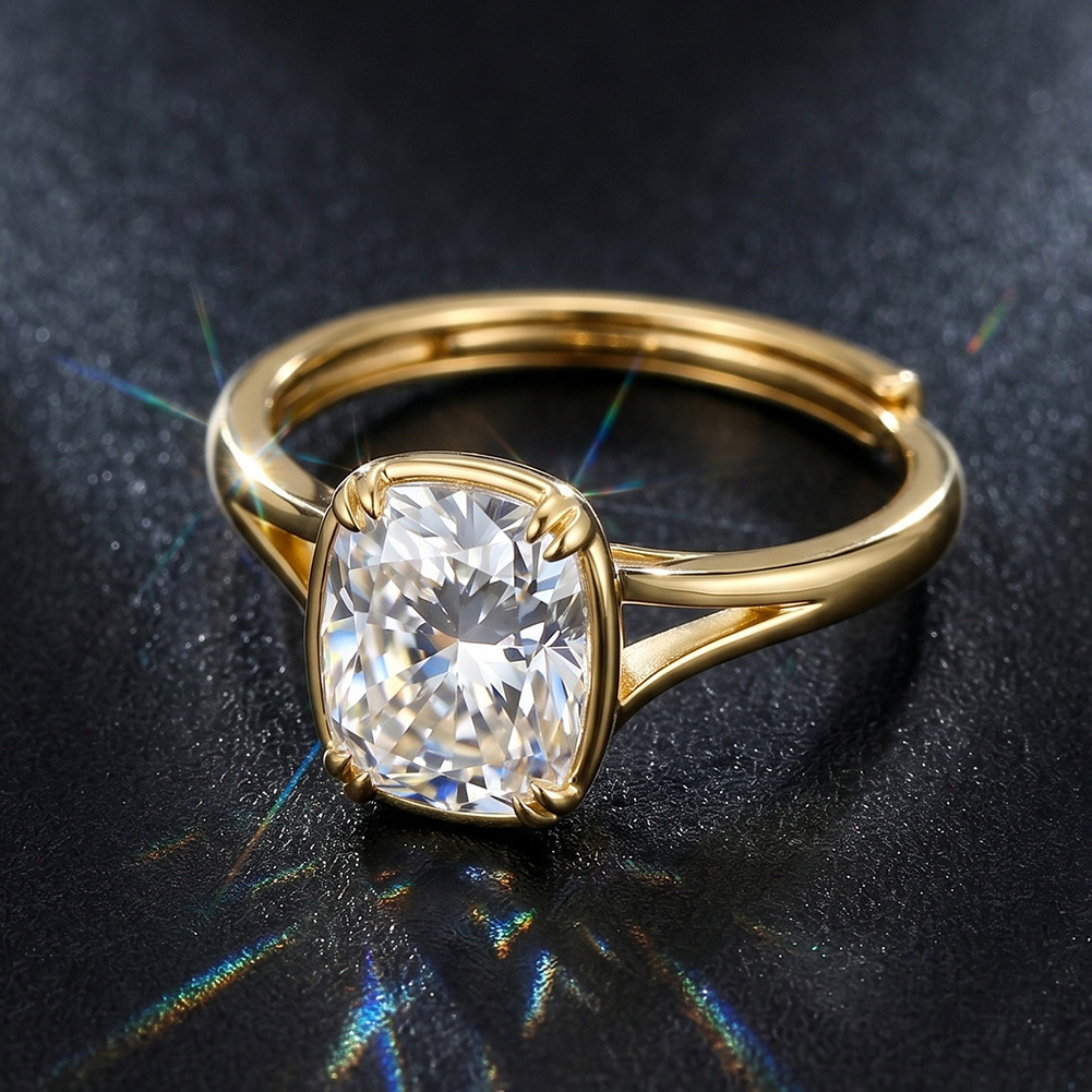 خاتم من الفضة الإسترلينية عيار - مراجعة Moissanite Engagement Ring 1 Carat وسعره