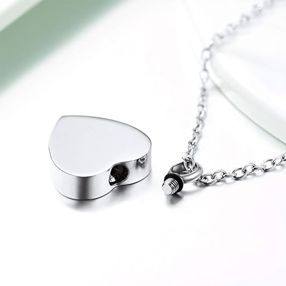 3 أنماط من الفولاذ المقاوم للص - مراجعة Heart Locket Necklace Photo وسعره