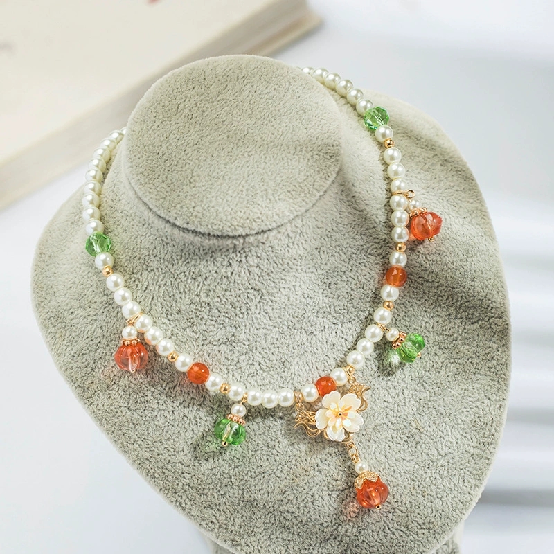 قلادات اللؤلؤ خمر مع قلادة الي - مراجعة Pearl Choker Necklace Vintage وسعره