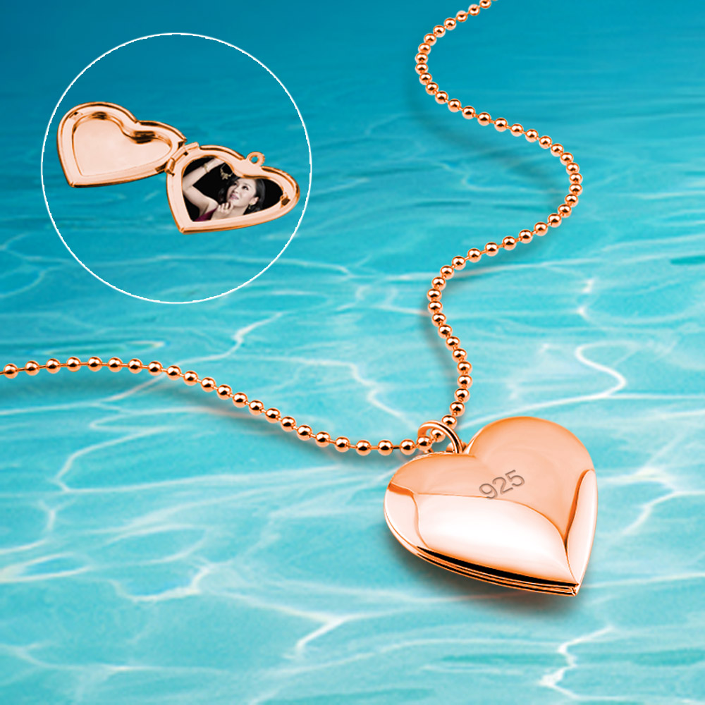 الأبدية قلادة مصممة على شكل قل - مراجعة Heart Locket Necklace Photo وسعره