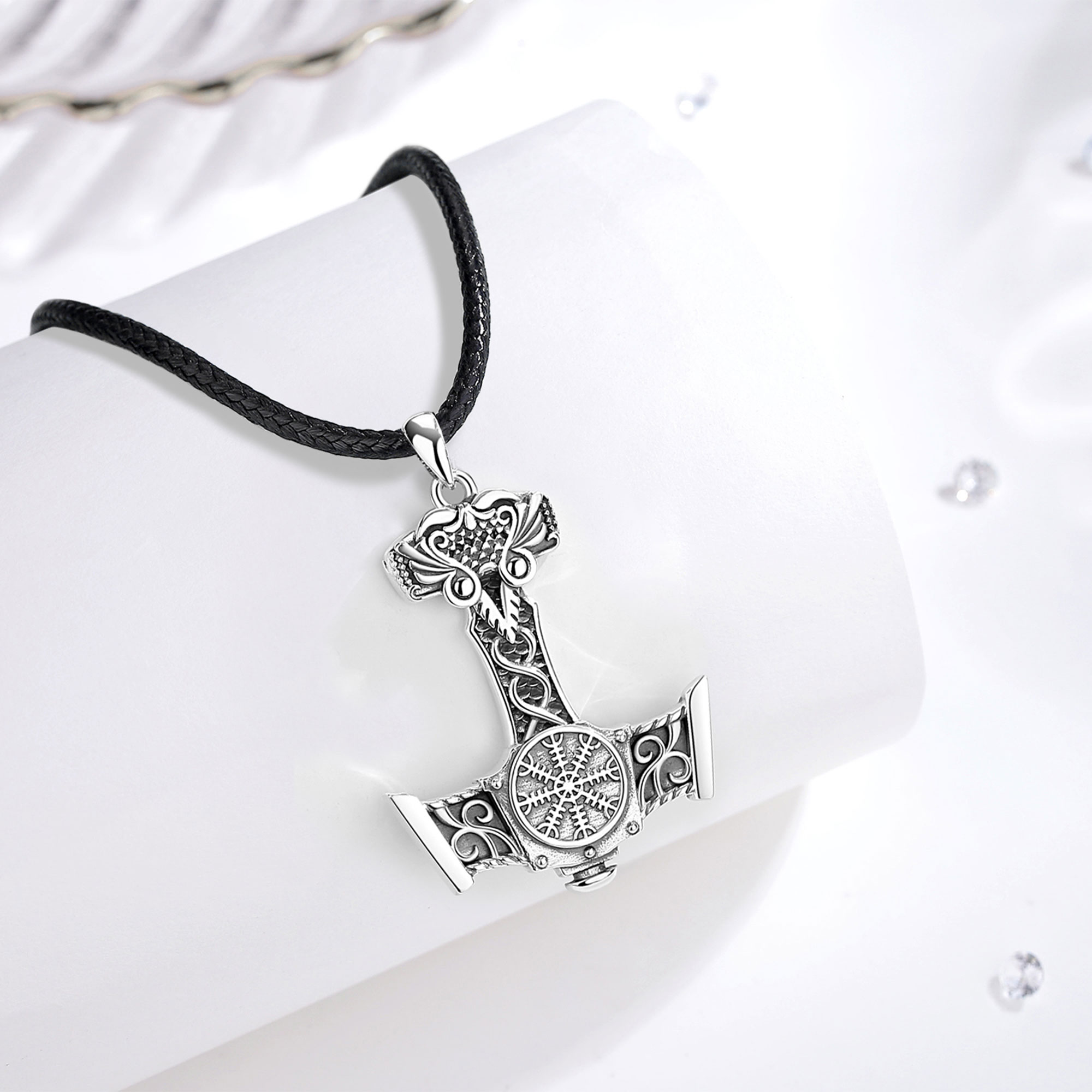 يودورا 925 فضة نورس فايكنغ ثور - مراجعة 925 Sterling Silver Chain Necklace Men وسعره