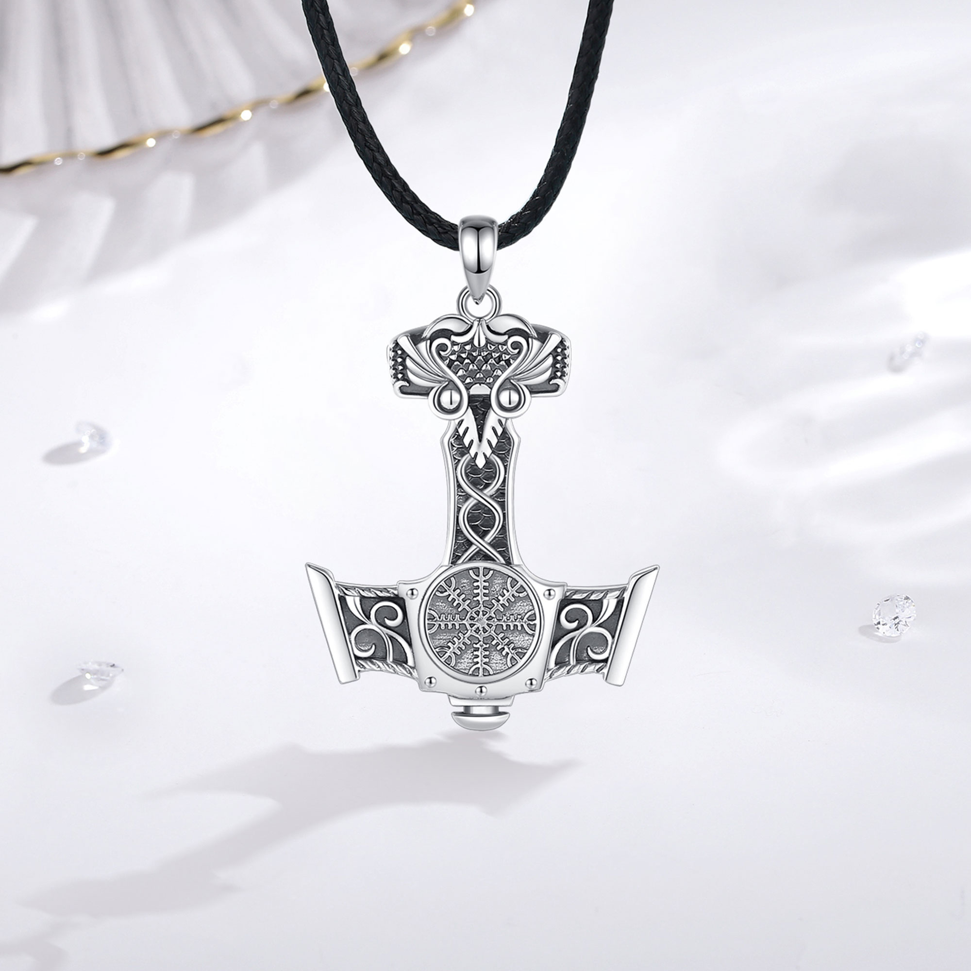 يودورا 925 فضة نورس فايكنغ ثور - مراجعة 925 Sterling Silver Chain Necklace Men وسعره