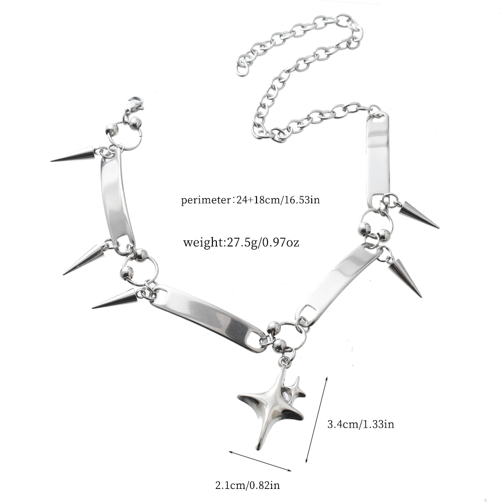 قلادة تشوكر نسائية بتصميم Y2K  - مراجعة Goth Punk Spike Choker وسعره