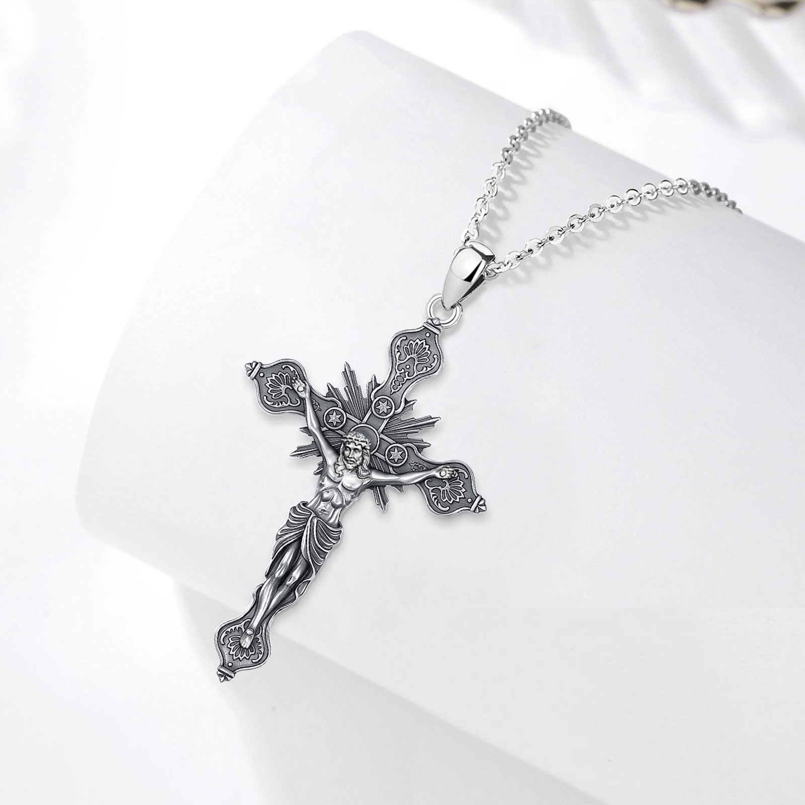 يودورا جديد الصليب قلادة 925 ف - مراجعة 925 Sterling Silver Chain Necklace Men وسعره
