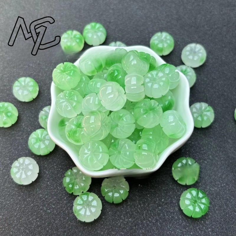 10 قطعة اليشم الأخضر اليقطين ا - مراجعة Earrings وسعره