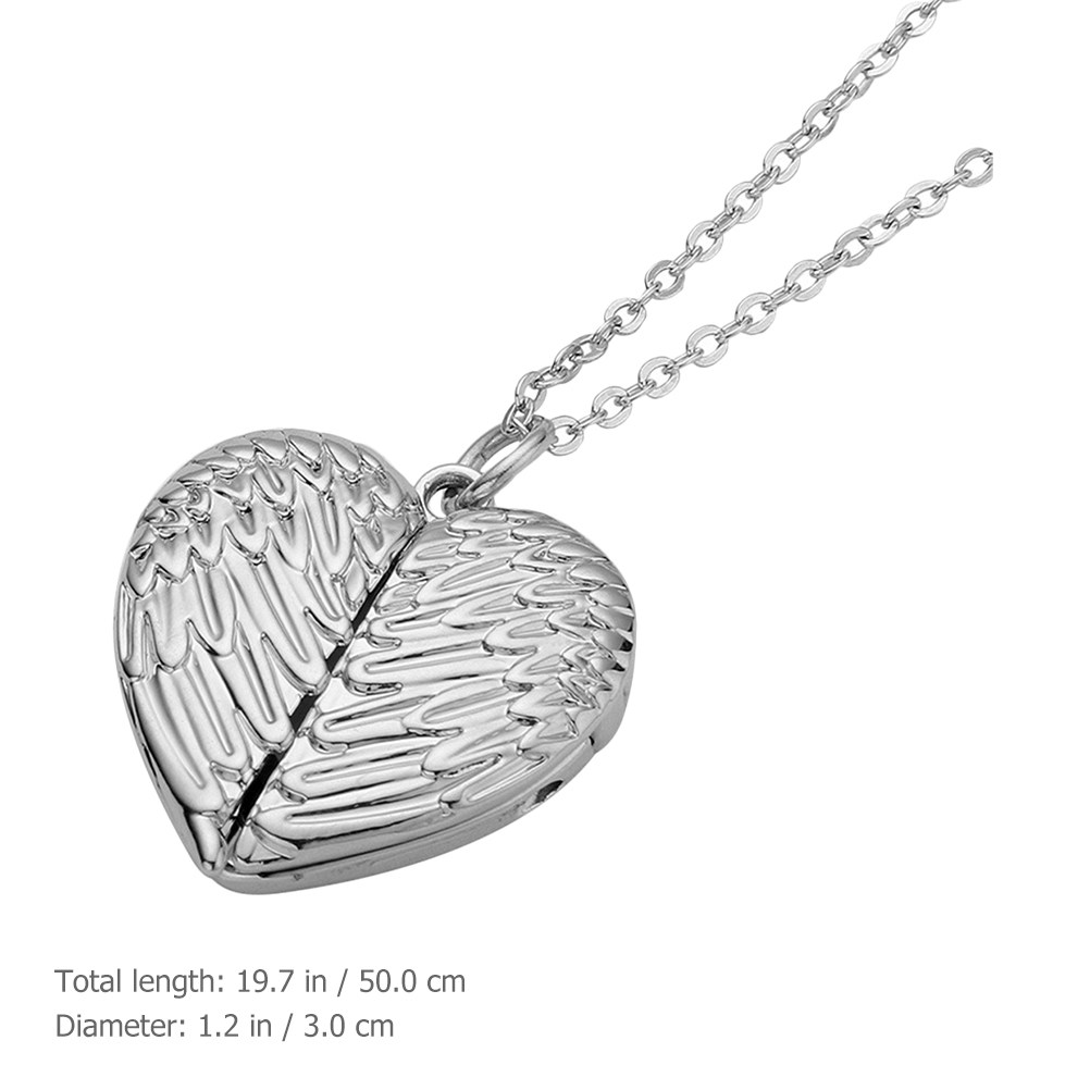 قلادة على شكل قلب للنساء مع فت - مراجعة Heart Locket Necklace Photo وسعره