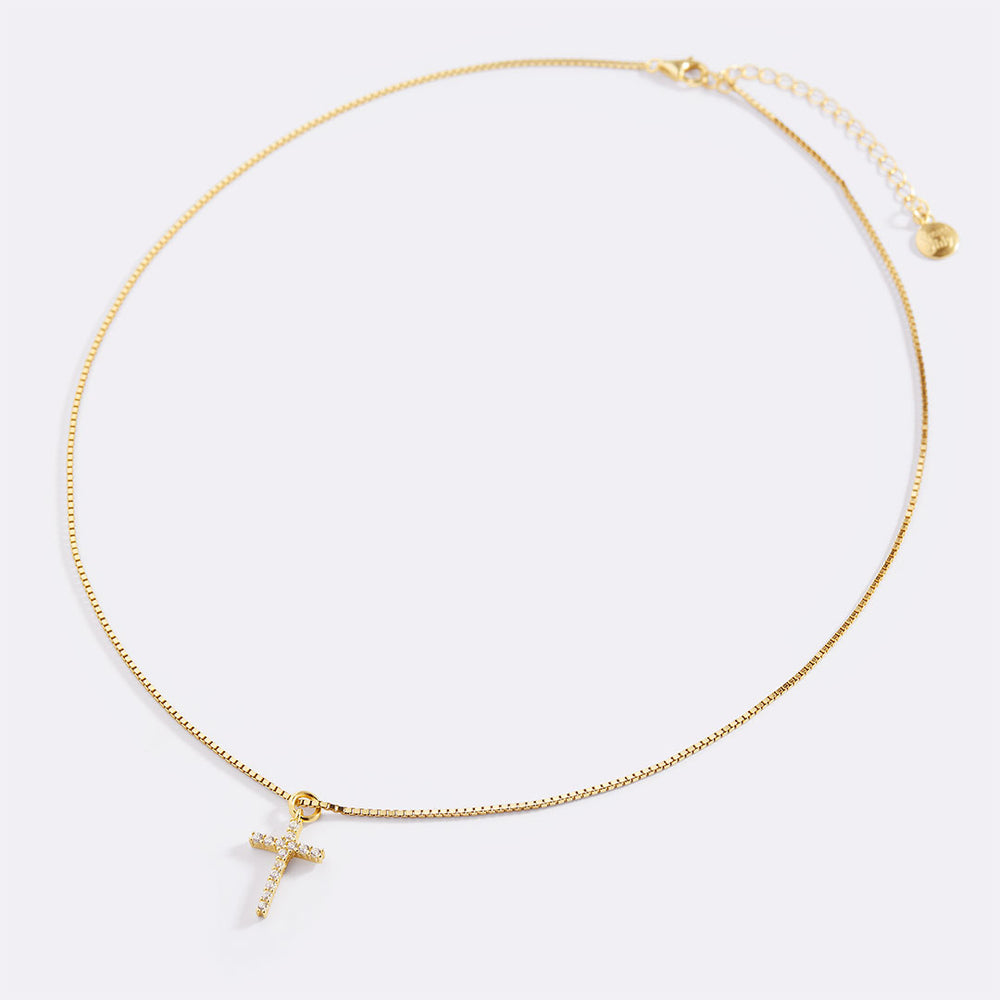 قلادة صليب مرصعة بالألماس، قلا - مراجعة Cross Pendant Necklace Gold وسعره