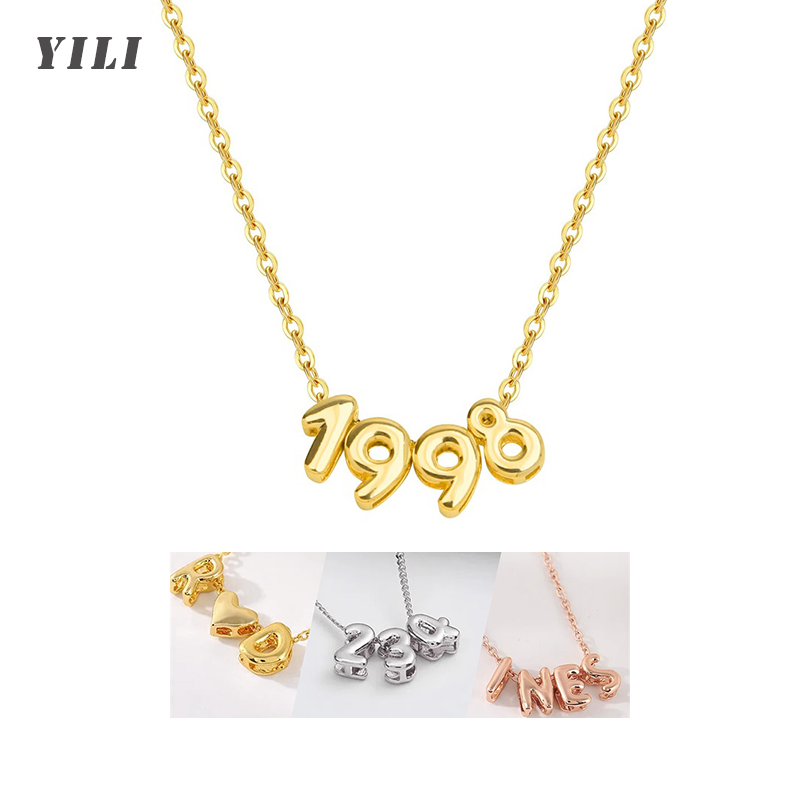 قلادة مخصصة بحروف ثلاثية الأبع - مراجعة Initial Letter Necklace 18K Gold وسعره