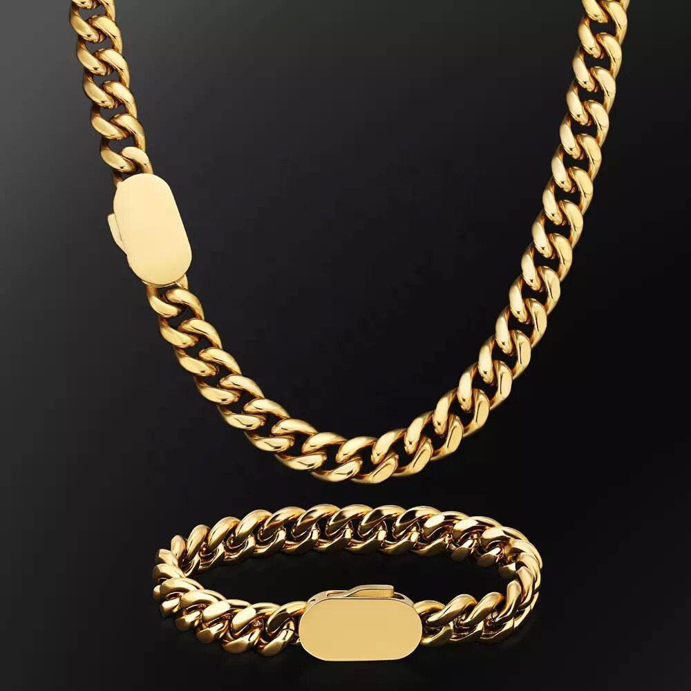 6-12 مللي متر عرض نمط جديد الف - مراجعة Cuban Link Chain 12Mm وسعره
