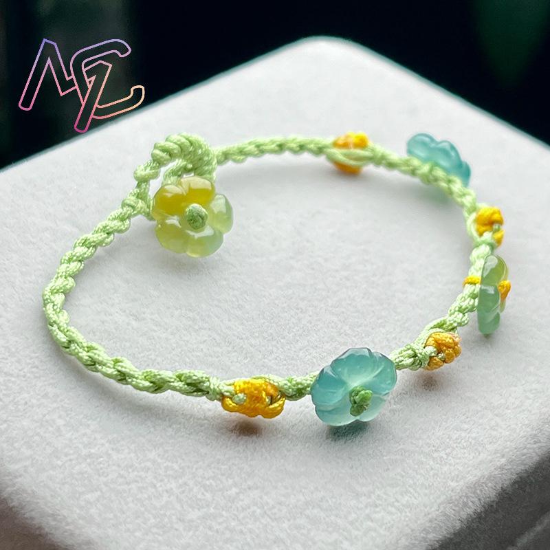 ميانمار الجاديت زهرة سوار مصمم - مراجعة Bracelets وسعره