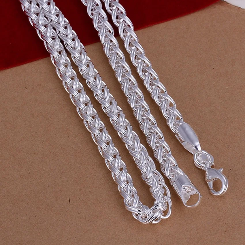 50 سنتيمتر 925 فضة 6 مللي متر  - مراجعة 925 Sterling Silver Chain Necklace Men وسعره