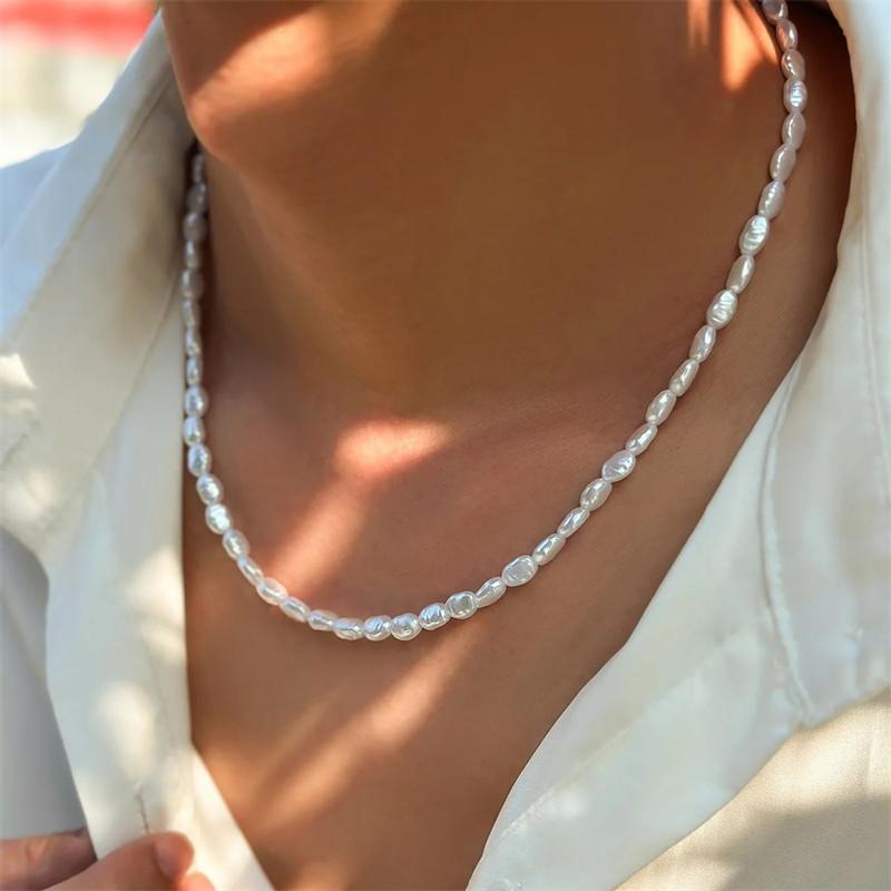 موضة جديدة بسيطة تقليد اللؤلؤ  - مراجعة Pearl Choker Necklace Vintage وسعره