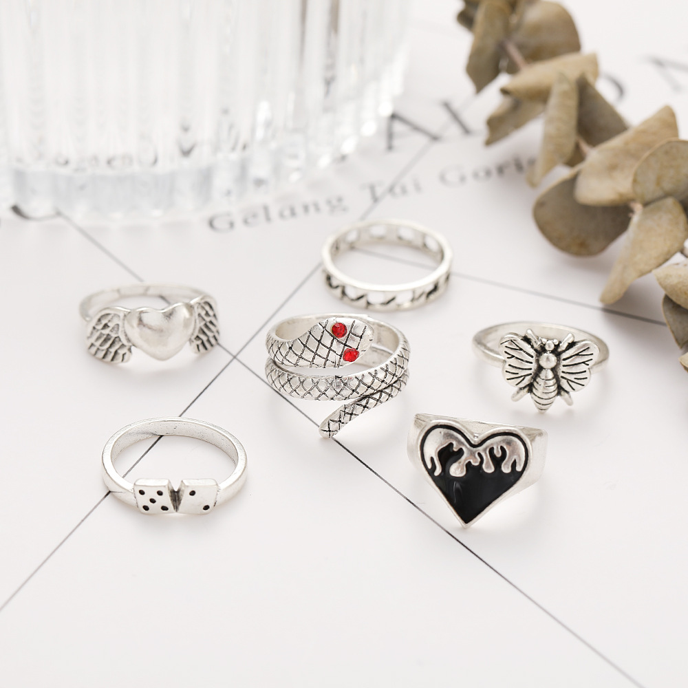 6 قطع من خواتم الأصابع على شكل - مراجعة Vintage Punk Knuckle Rings Set وسعره