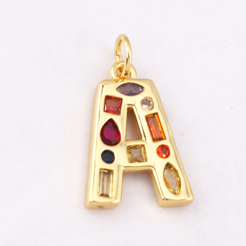 الأزياء الملونة الزركون الحقيق - مراجعة Initial Letter Necklace 18K Gold وسعره