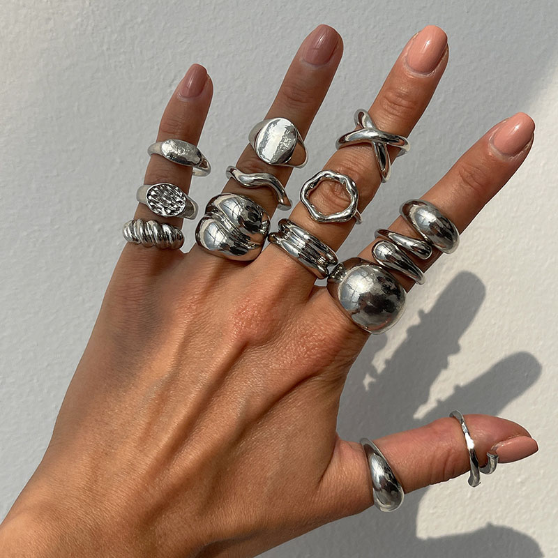 أزياء خمر خواتم معدنية للنساء  - مراجعة Vintage Punk Knuckle Rings Set وسعره