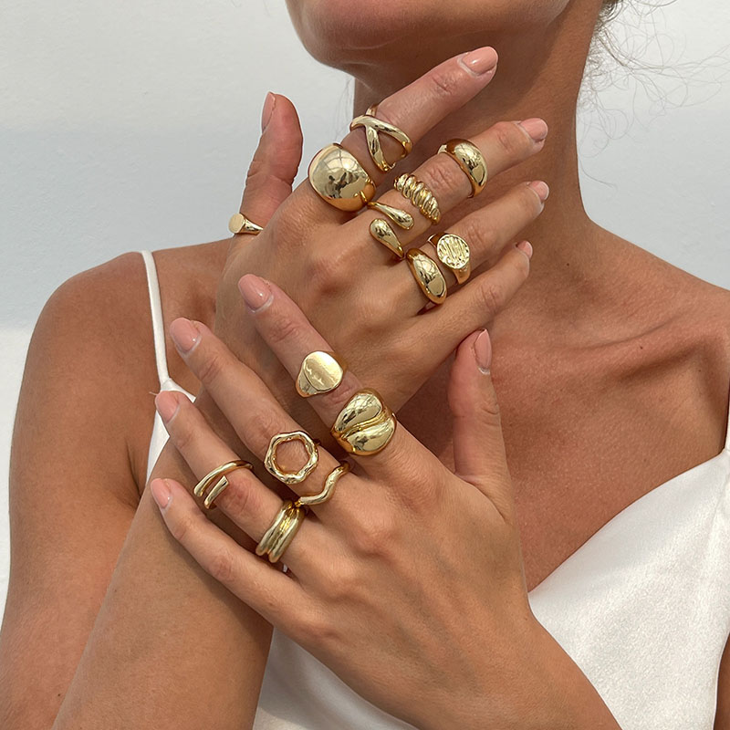 أزياء خمر خواتم معدنية للنساء  - مراجعة Vintage Punk Knuckle Rings Set وسعره