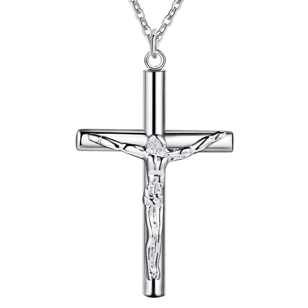 جديد 925 فضة قلادة الصليب للرج - مراجعة 925 Sterling Silver Chain Necklace Men وسعره
