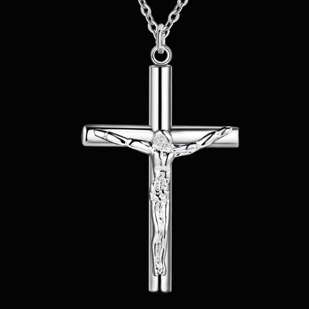 جديد 925 فضة قلادة الصليب للرج - مراجعة 925 Sterling Silver Chain Necklace Men وسعره