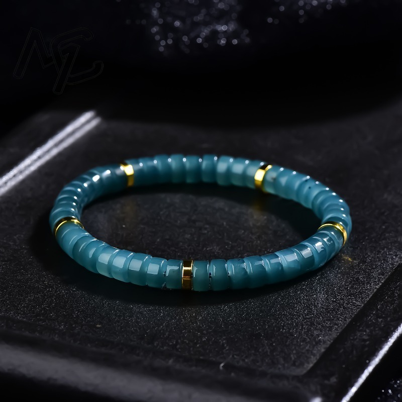 سوار من خرز اليشم الطبيعي الأز - مراجعة Bracelets وسعره