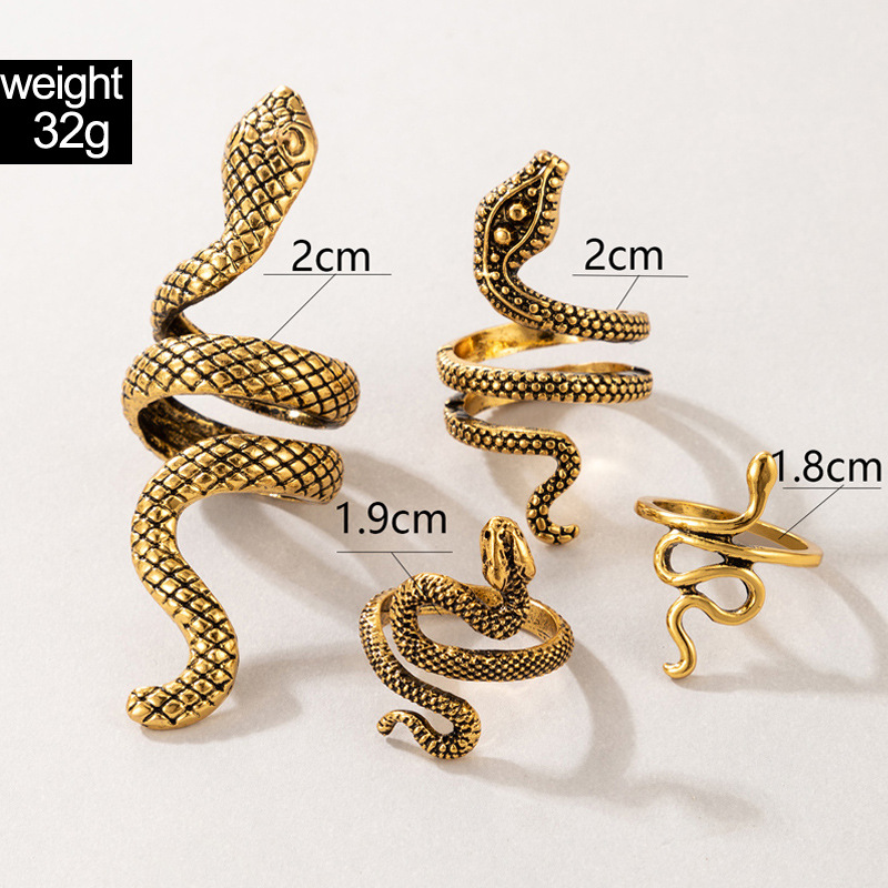 فاسق ثعبان على شكل المفصل خوات - مراجعة Vintage Punk Knuckle Rings Set وسعره