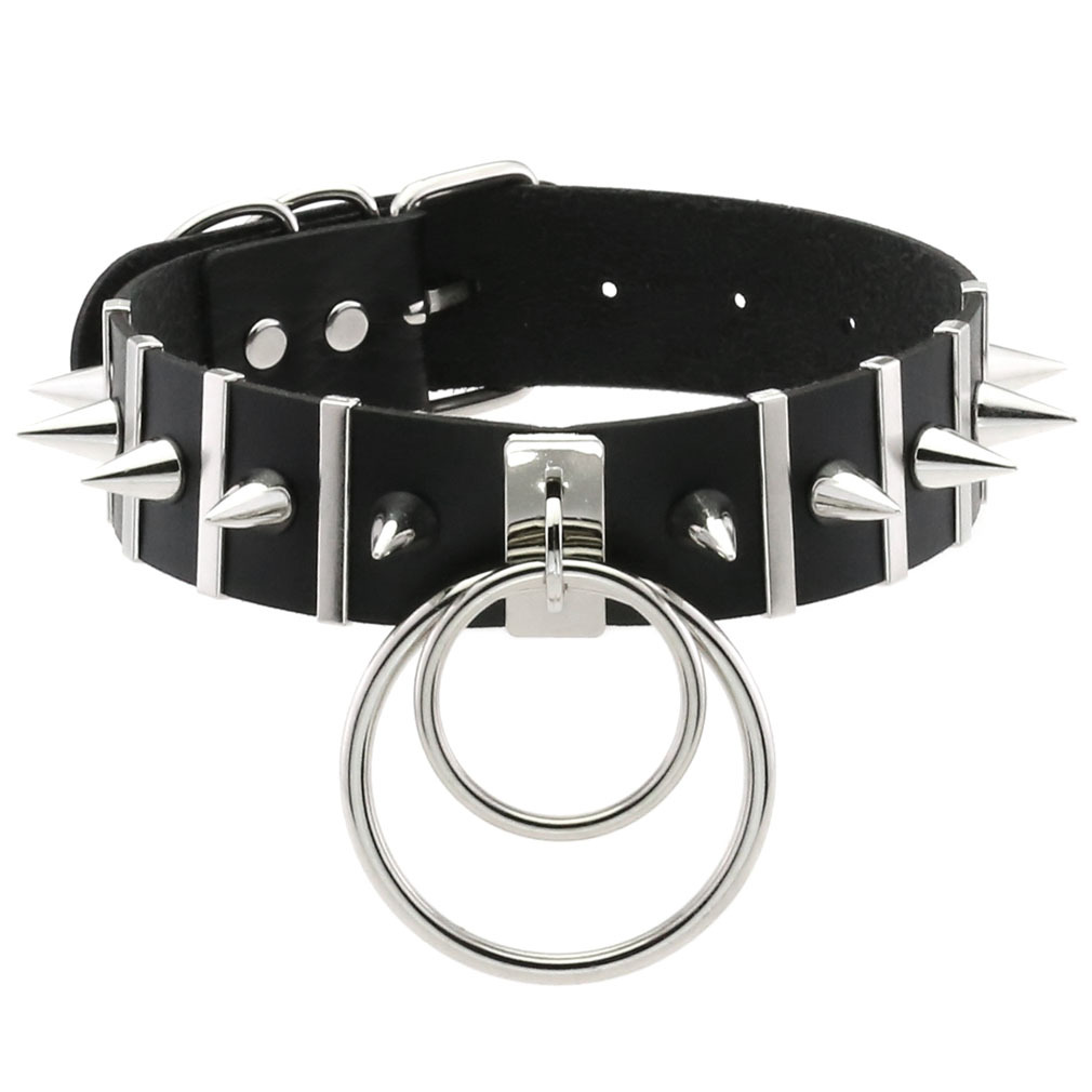 المسامير الكبيرة المختنق ياقة  - مراجعة Goth Punk Spike Choker وسعره