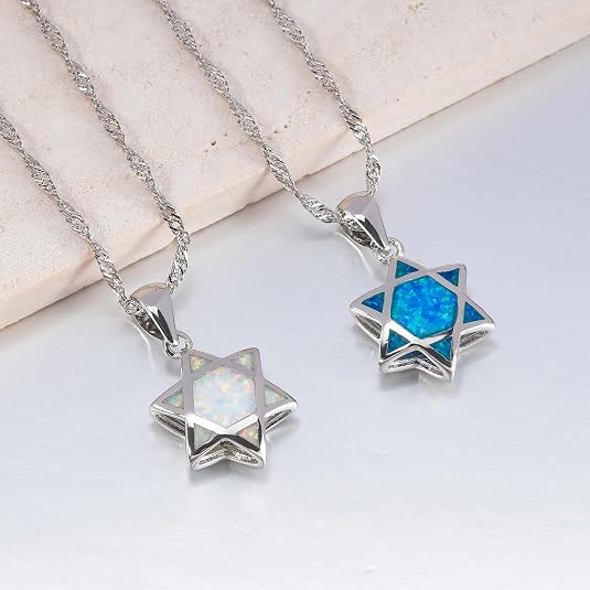 قلادة نجمة داود من حجر الأوبال - مراجعة Necklaces وسعره