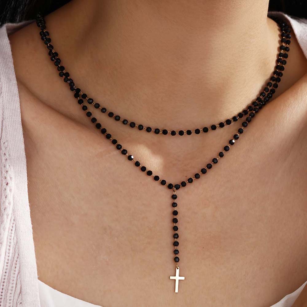 قلادة نسائية على شكل حرف Y بطب - مراجعة Layered Pendant Necklace Aesthetic وسعره