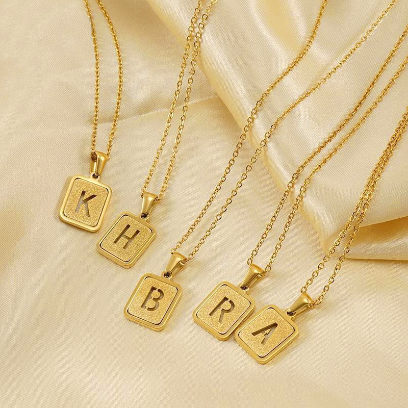 3 قطعة/الحقيبة سلاسل عالية الج - مراجعة Initial Letter Necklace 18K Gold وسعره