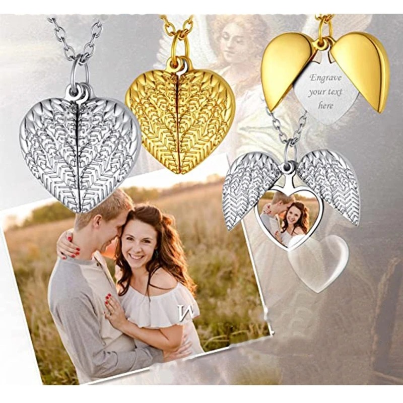صورة مخصصة القلب المنجد قلادة  - مراجعة Heart Locket Necklace Photo وسعره