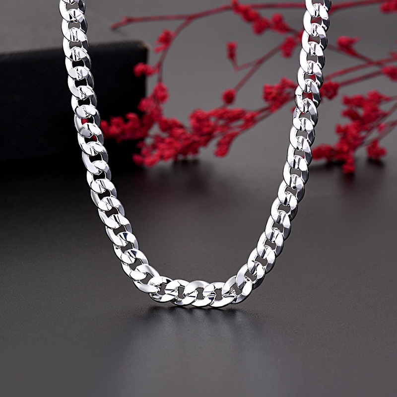 حار 925 فضة charm 7 مللي متر س - مراجعة Cuban Link Chain 12Mm وسعره