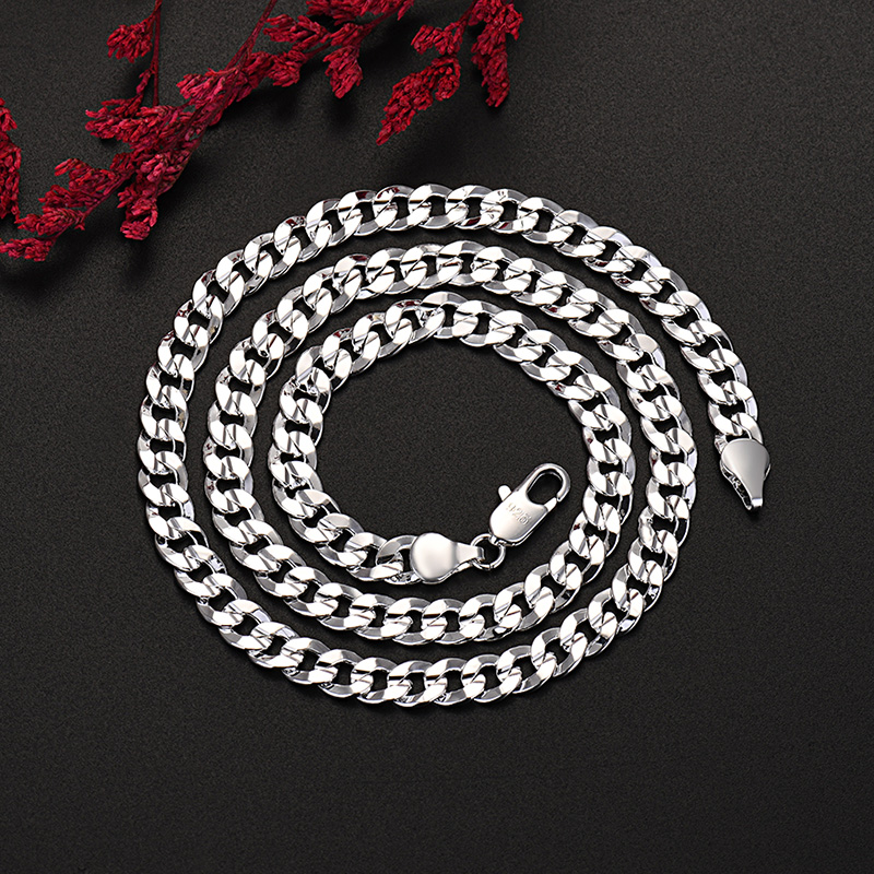 حار 925 فضة charm 7 مللي متر س - مراجعة Cuban Link Chain 12Mm وسعره